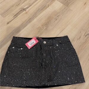 Edikted Black and White Mini Skirt